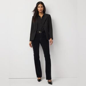 NWT! White House Black Market Flocked Denim Mid Rise Bootcut Jean - Size 4